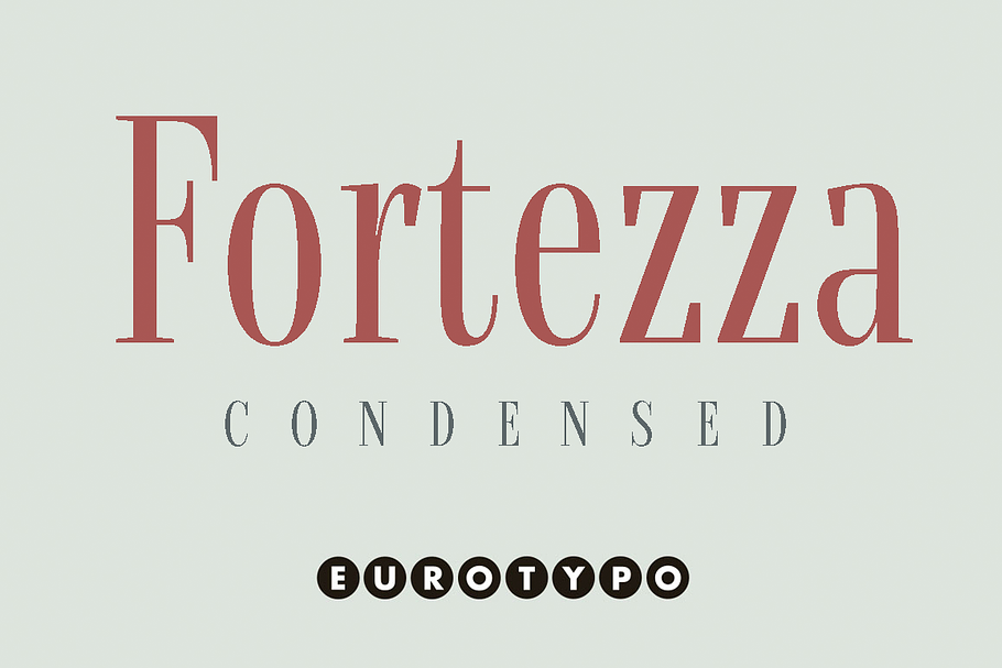 Fortezza Condensed in Serif Fonts - product preview 8