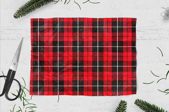 Buffalo Plaid Red black & white in Patterns - product preview 3