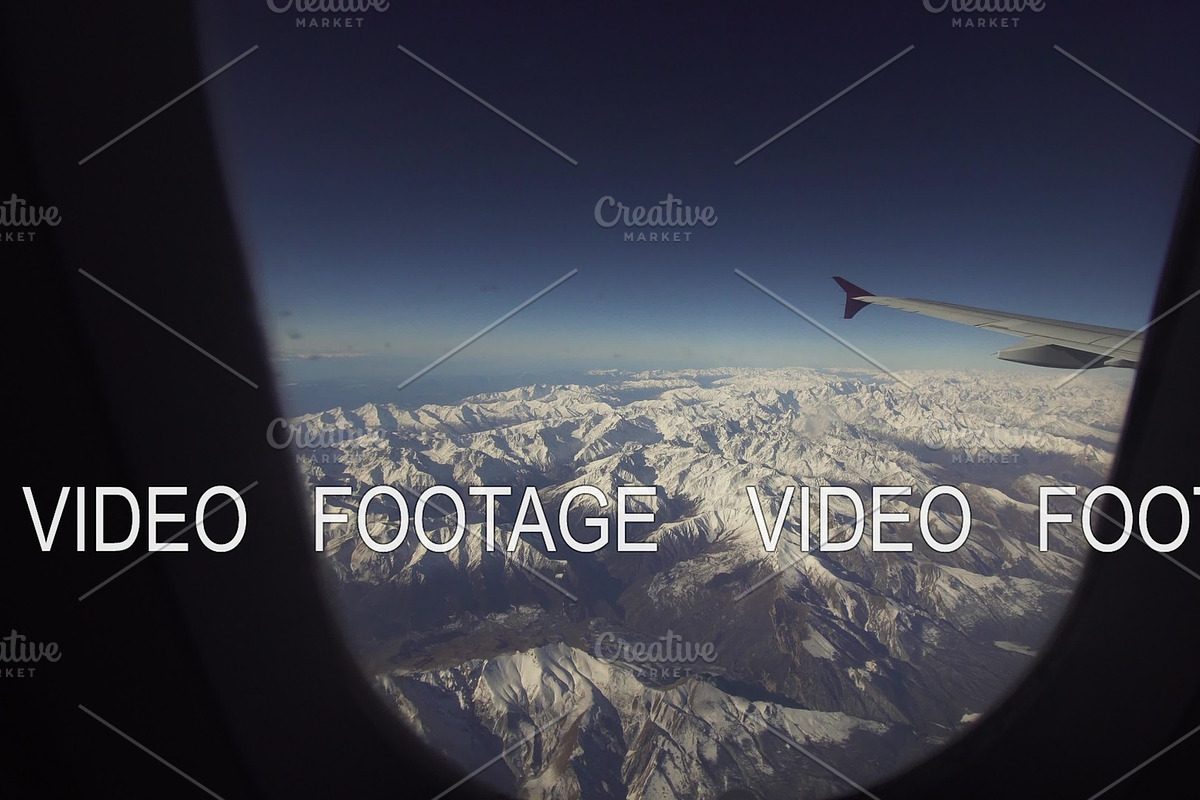 View from airplane window on in Graphics - product preview 8