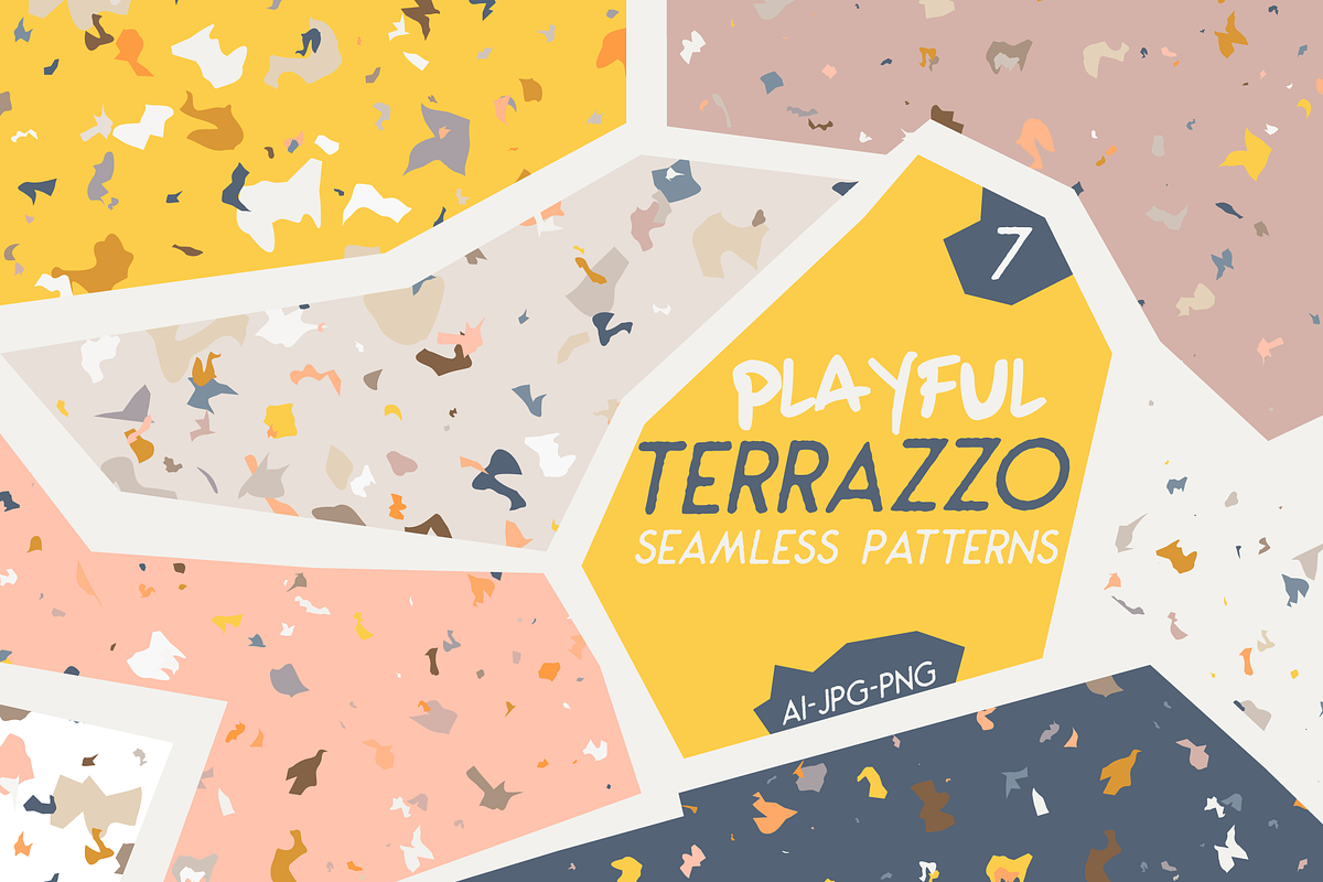 Playful Terrazzo Seamless Patterns in Patterns - product preview 8