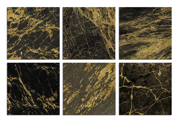 Gold Black Marble Textures in Textures - product preview 2