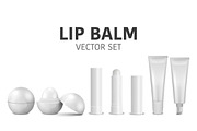 Lip Balm. Vector set. 