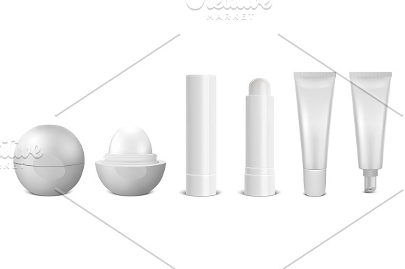 Lip Balm. Vector set.  in Illustrations - product preview 1