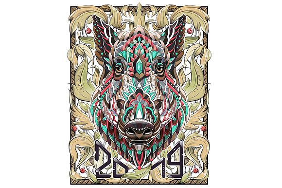 Ethnic Collection: Boar in Illustrations - product preview 2
