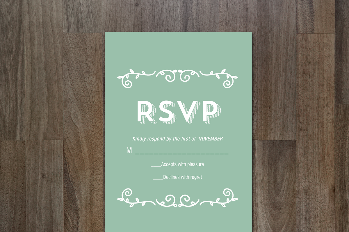 RSVP Card in Wedding Templates - product preview 8