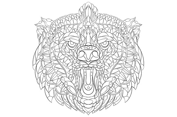 Ethnic Collection: Growling Bear in Illustrations - product preview 3