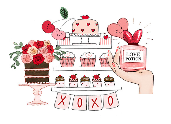 Valentine's clipart in Illustrations - product preview 2