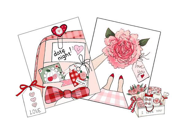 Valentine's clipart in Illustrations - product preview 3