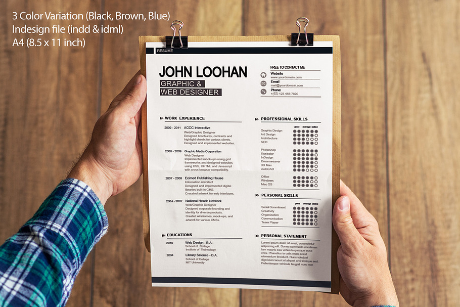 Modern Resume Template in Resume Templates - product preview 8