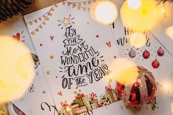 Hand-lettered New Year text in Objects - product preview 2