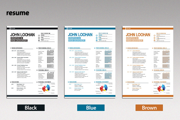 Modern Resume Template in Resume Templates - product preview 2