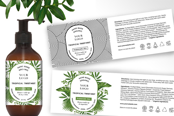 Tropical Label Template