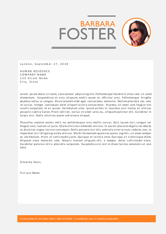 Simple neat 2 in 1 photo Word resume in Resume Templates - product preview 2