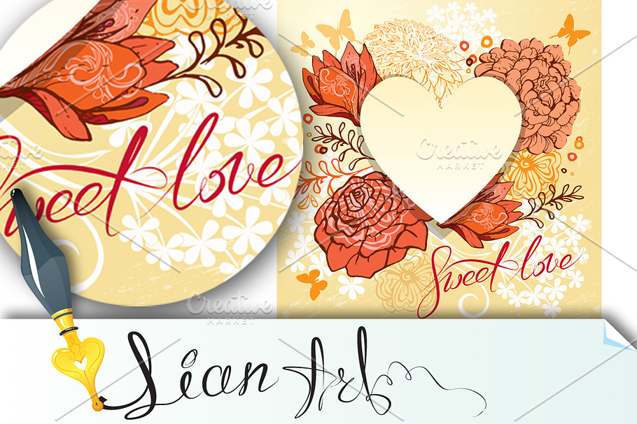 Retro background or greeting card in Illustrations - product preview 8