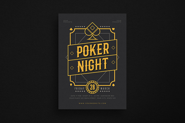Poker Night Event Flyer