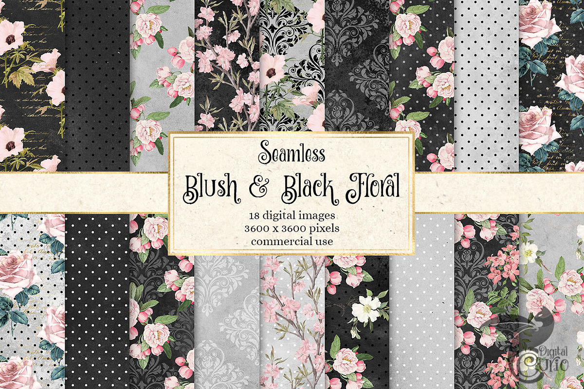 Blush and Black Floral Patterns in Patterns - product preview 8