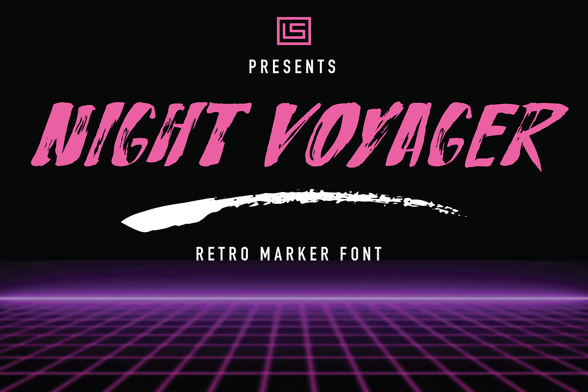Night Voyager Marker Font in Display Fonts - product preview 8