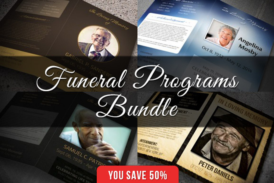 Funeral Programs Bundle in Brochure Templates - product preview 8