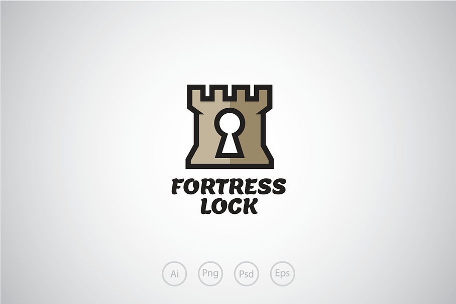 Fortress Lock Logo Template in Logo Templates - product preview 8