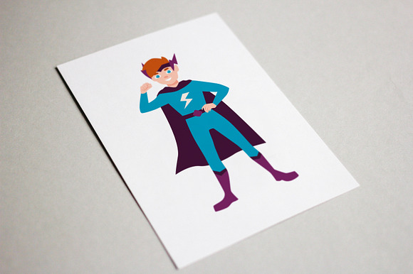 Kids superheroes character set in Illustrations - product preview 3
