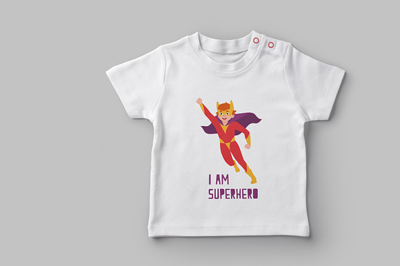 Kids superheroes character set in Illustrations - product preview 4