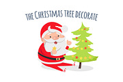 Santa Claus Decorate Xmas Tree
