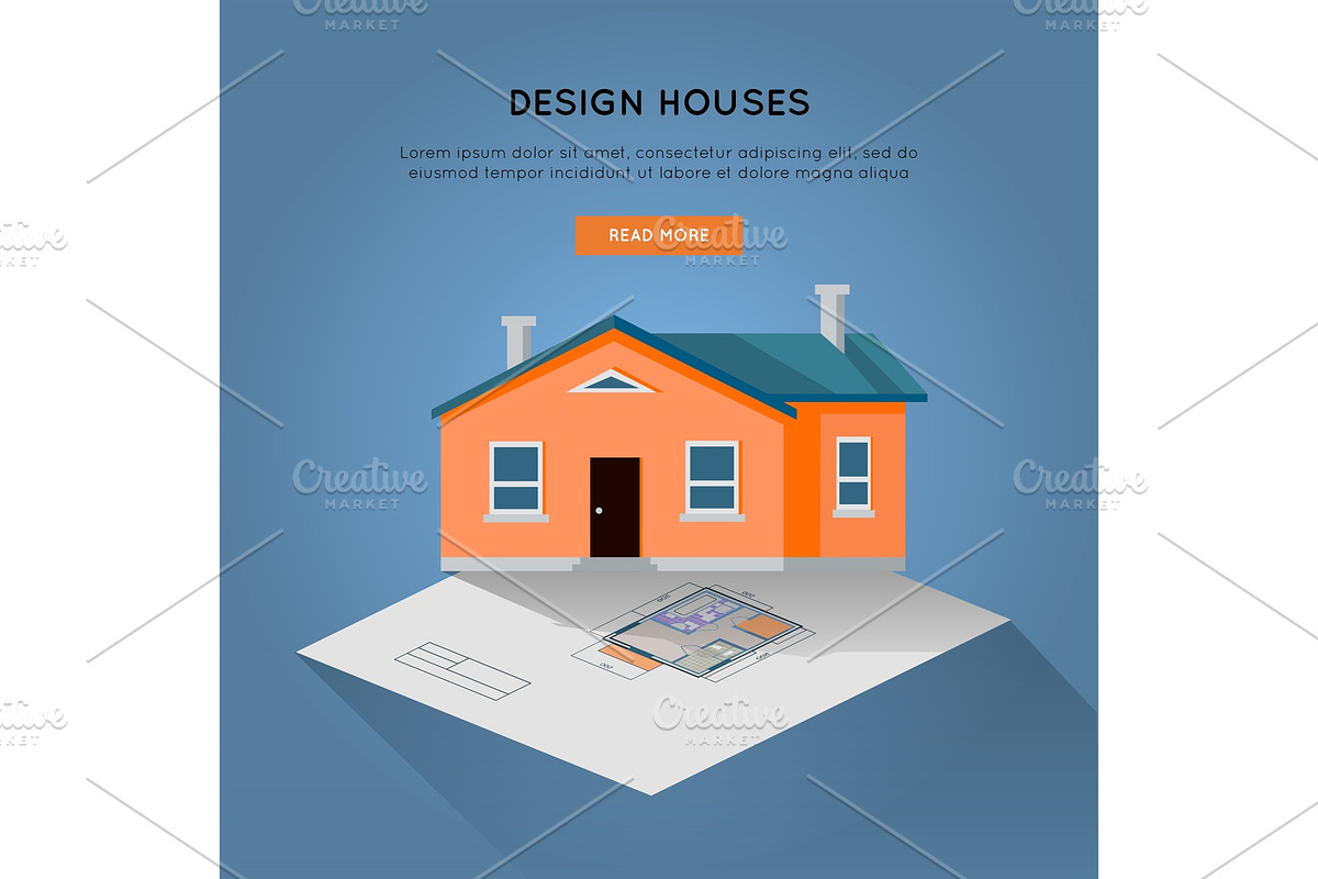 real estate house in Illustrations - product preview 8
