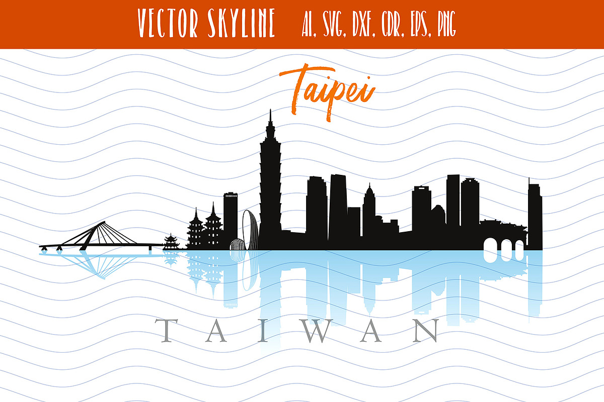 Taipei Svg Capital of Taiwan Vector  in Illustrations - product preview 8
