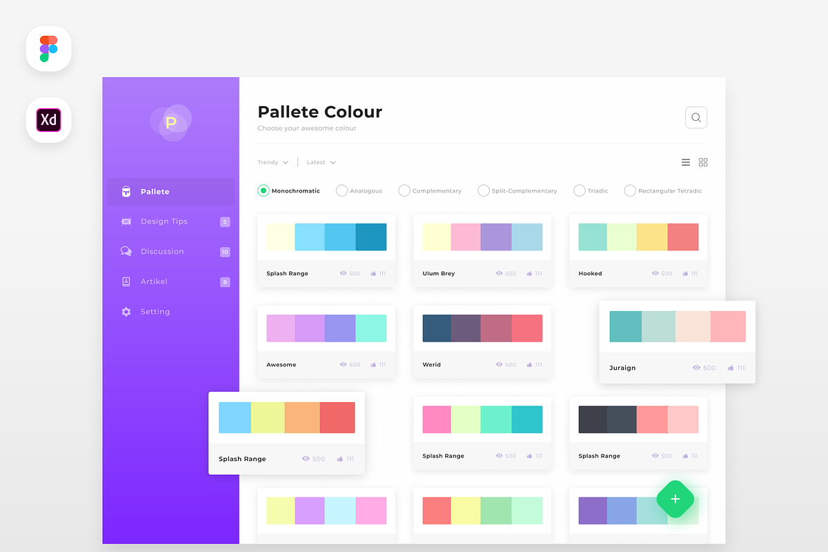 5 Page Dashboard Pallete in App Templates - product preview 8