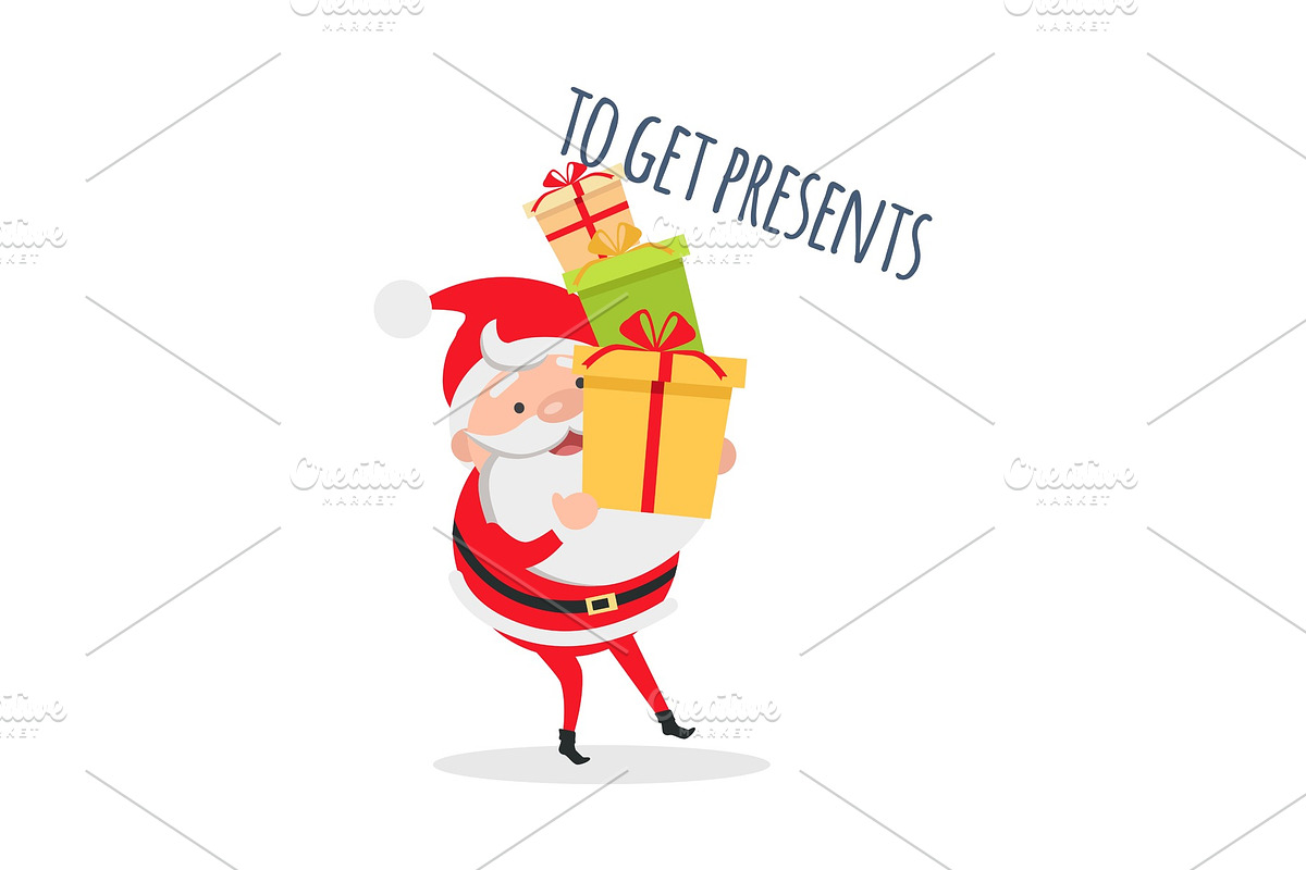 Santa Claus with mountain of gift in Objects - product preview 8