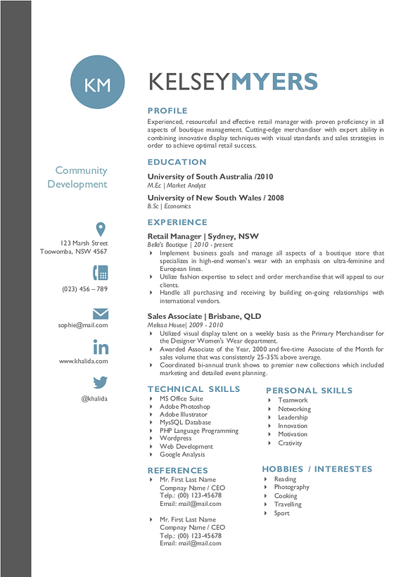 Clean simple 3 in 1 Word resume in Resume Templates - product preview 1