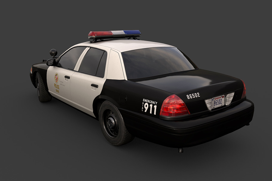 Los Angeles Police Car in Vehicles - product preview 3