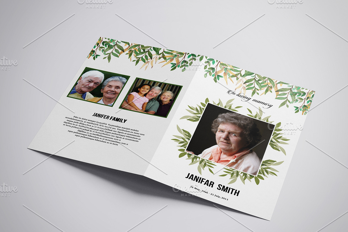 Funeral Program Template - V846 in Brochure Templates - product preview 8