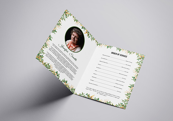 Funeral Program Template - V846 in Brochure Templates - product preview 2
