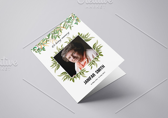 Funeral Program Template - V846 in Brochure Templates - product preview 3