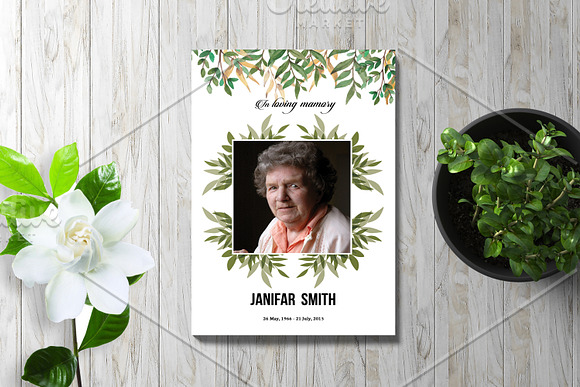 Funeral Program Template - V846 in Brochure Templates - product preview 4