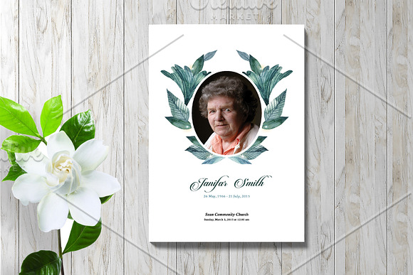 Funeral Program Template - V847 in Brochure Templates - product preview 3