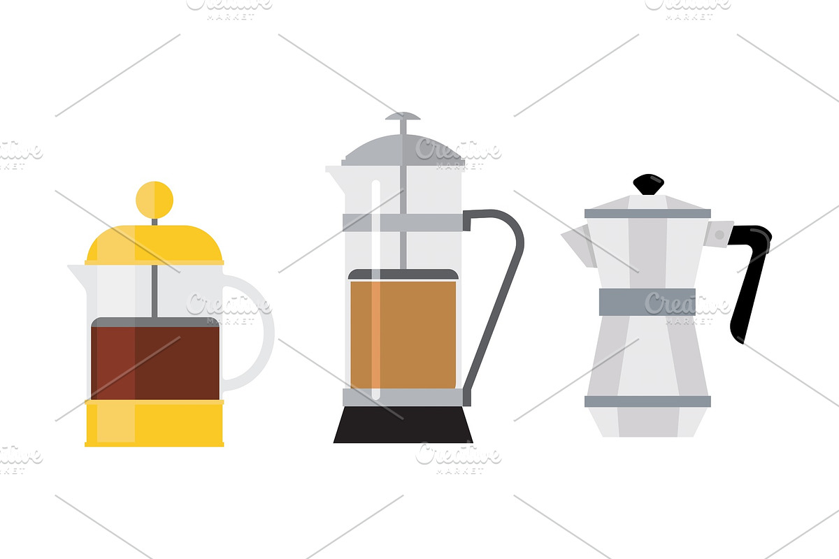 Flat vector set of 3 different in Objects - product preview 8