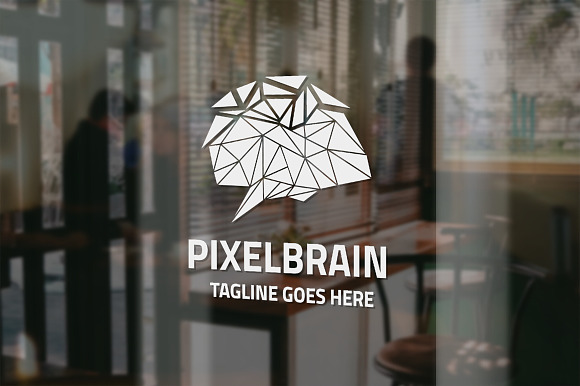 Pixel Brain Logo in Logo Templates - product preview 1