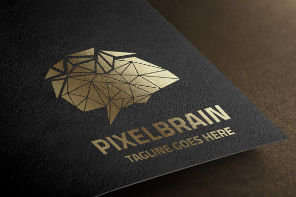 Pixel Brain Logo in Logo Templates - product preview 3