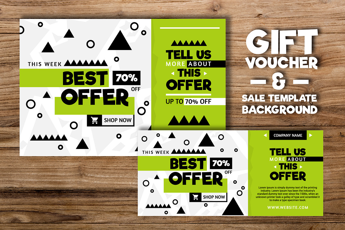 Gift voucher and Sale Backgound in Illustrations - product preview 8