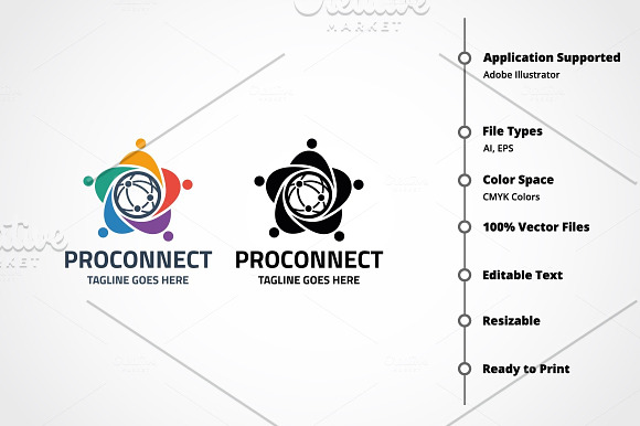 Proconnect Logo in Logo Templates - product preview 6