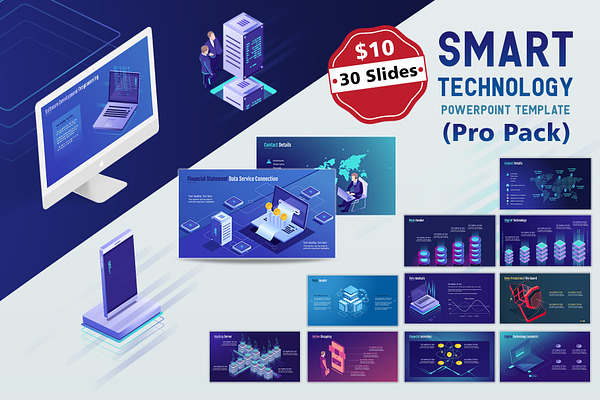Smart Tech PPT Template (Pro pack)