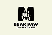 Bear Paw M Letter Logo