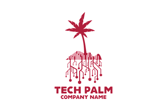 Tech Palm Logo in Logo Templates - product preview 1