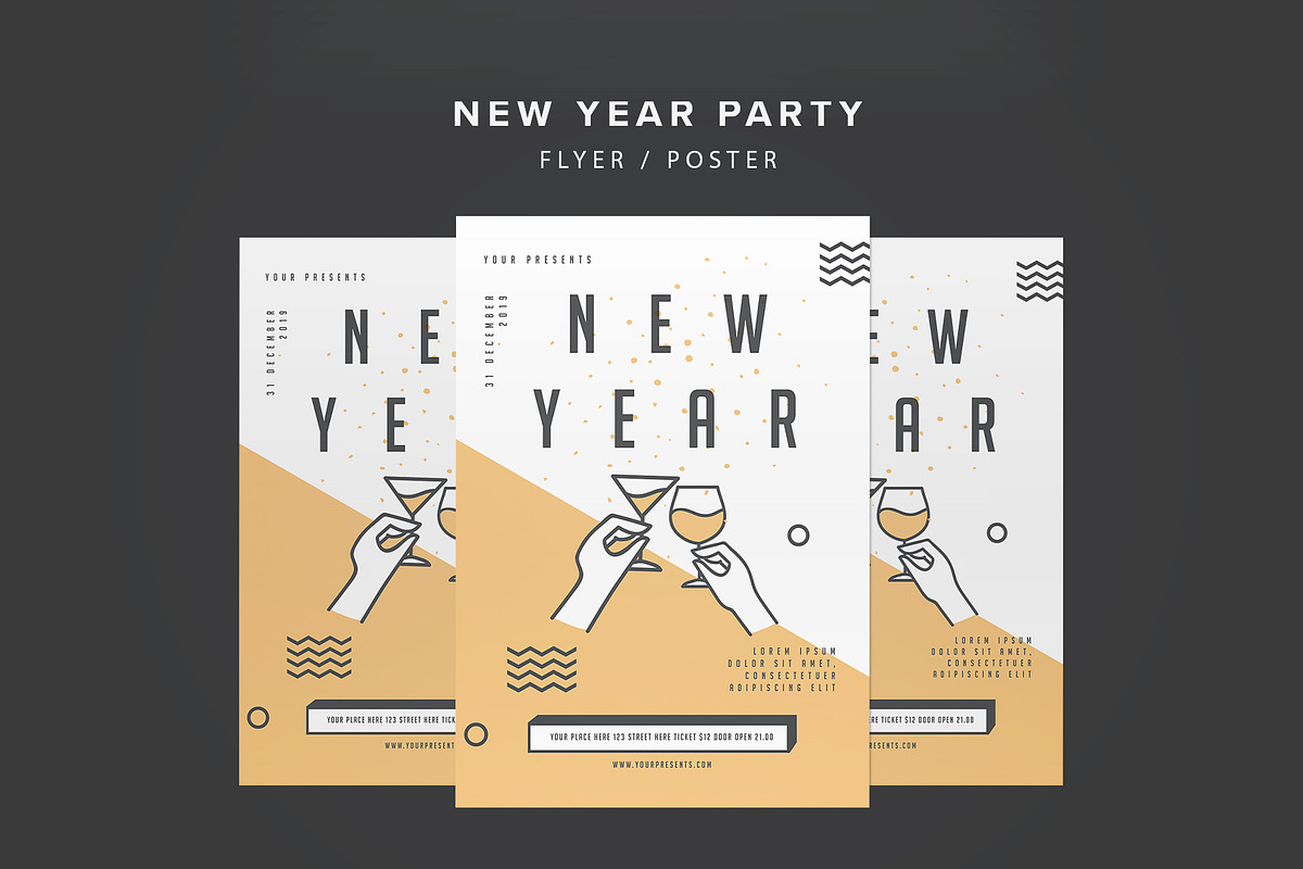 New Year Party in Flyer Templates - product preview 8