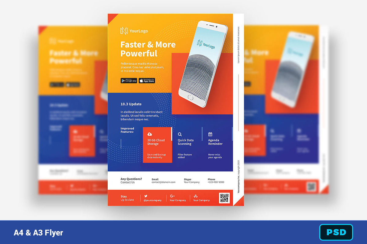 Mobile App Promotion Flyer + Insta in Flyer Templates - product preview 8