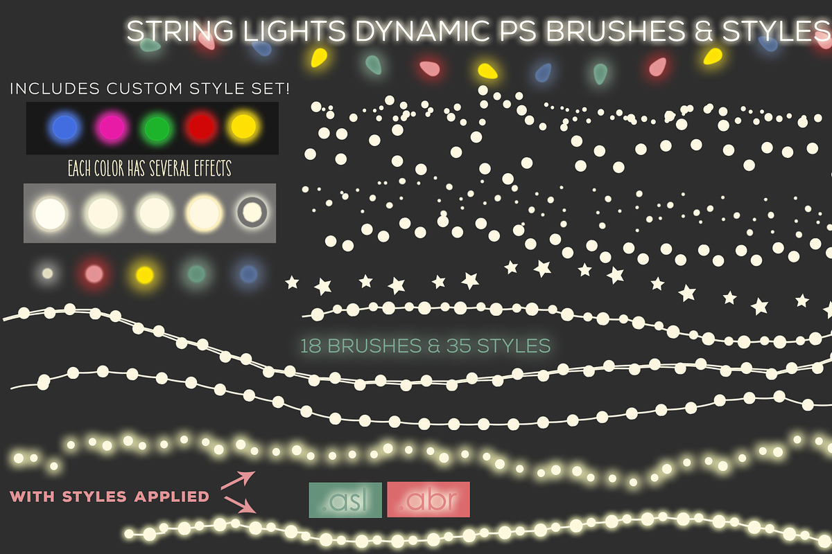 String Lights Brushes & Styles in Add-Ons - product preview 8