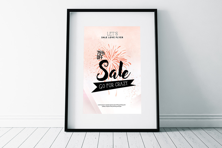 Sale Typography Psd Flyer Templates