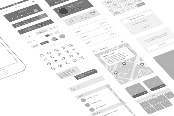 Mobl Wireframe Kit in Wireframe Kits - product preview 2